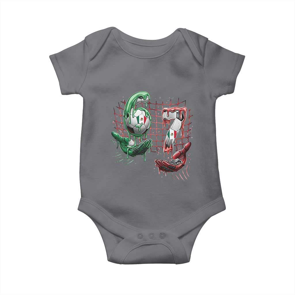 Drip Mexico Soccer Six Seven Meme Baby Onesie Mexicano Supporter Player Gift TS12 Charcoal Print Your Wear