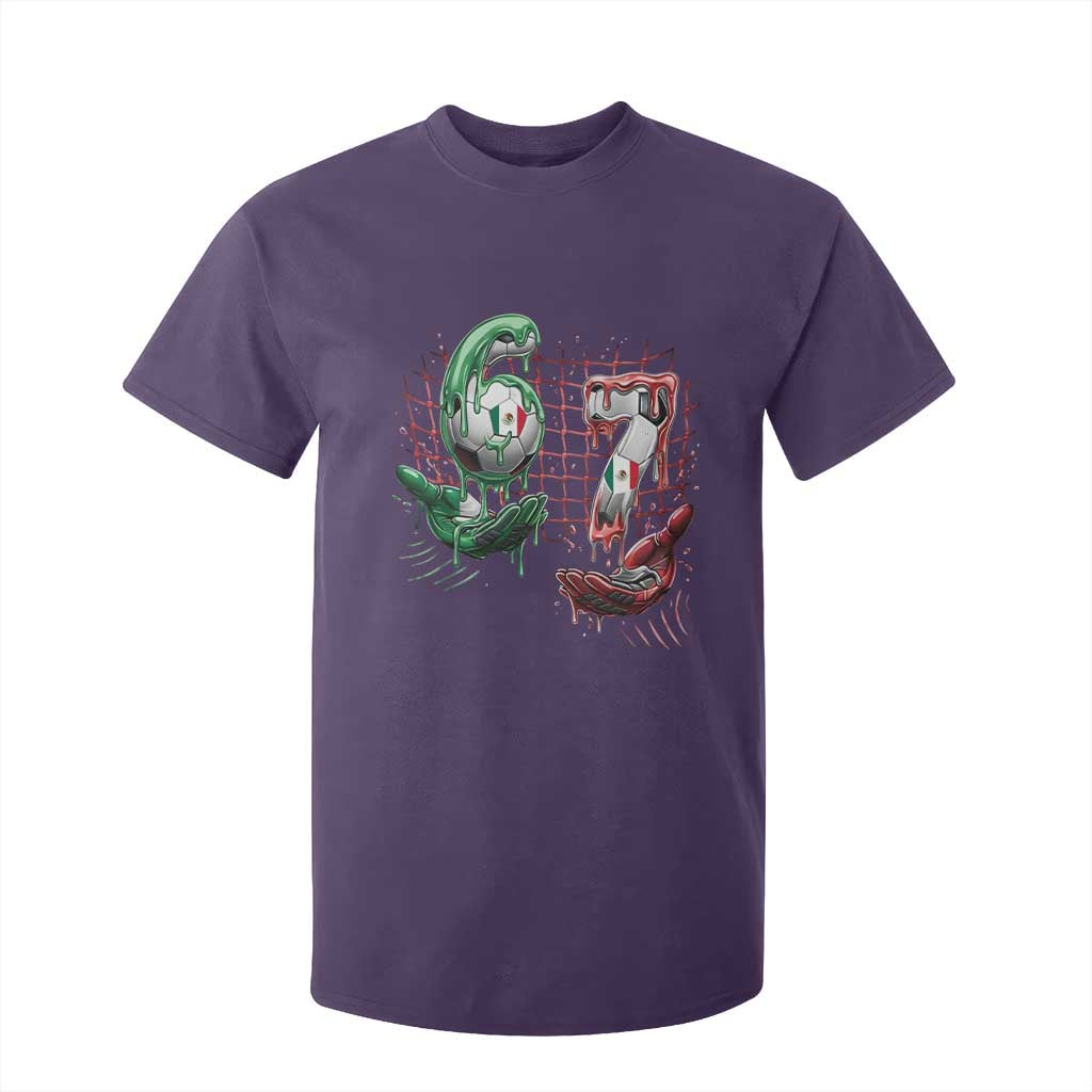 Drip Mexico Soccer Six Seven Meme T Shirt For Kid Mexicano Supporter Player Gift TS12 Purple Print Your Wear