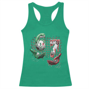 Drip Mexico Soccer Six Seven Meme Racerback Tank Top Mexicano Supporter Player Gift TS12 Irish Green Print Your Wear