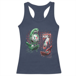 Drip Mexico Soccer Six Seven Meme Racerback Tank Top Mexicano Supporter Player Gift TS12 Navy Print Your Wear