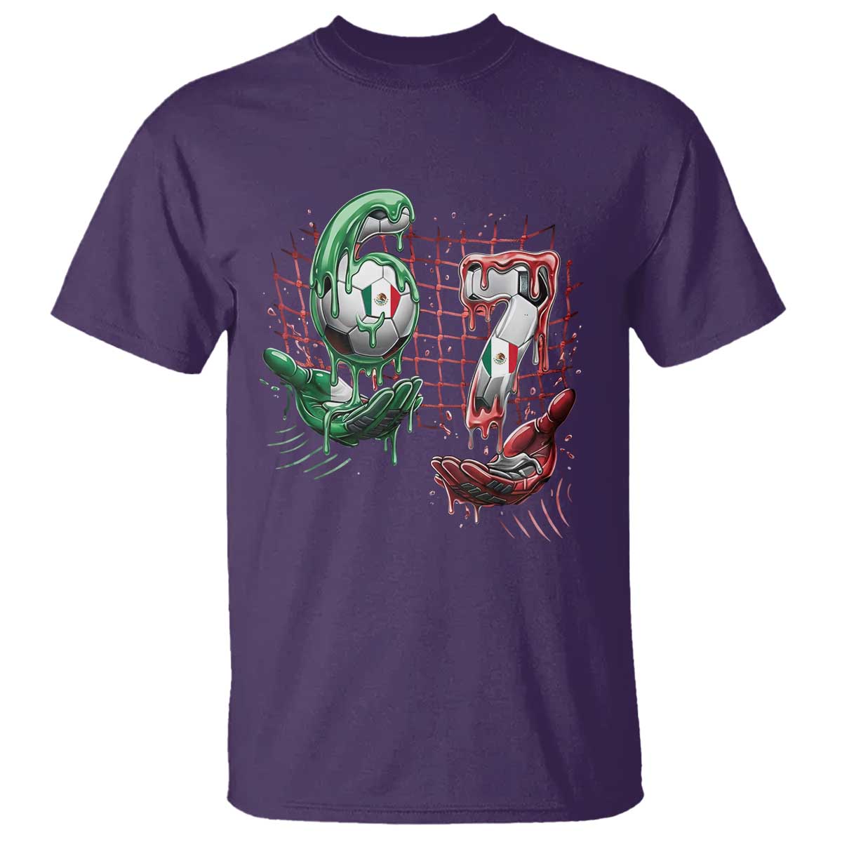 Drip Mexico Soccer Six Seven Meme T Shirt Mexicano Supporter Player Gift TS12 Purple Print Your Wear