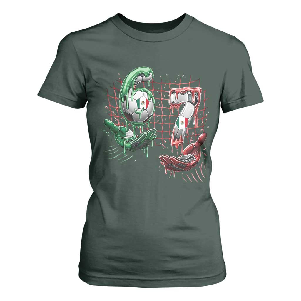 Drip Mexico Soccer Six Seven Meme T Shirt For Women Mexicano Supporter Player Gift TS12 Dark Forest Green Print Your Wear