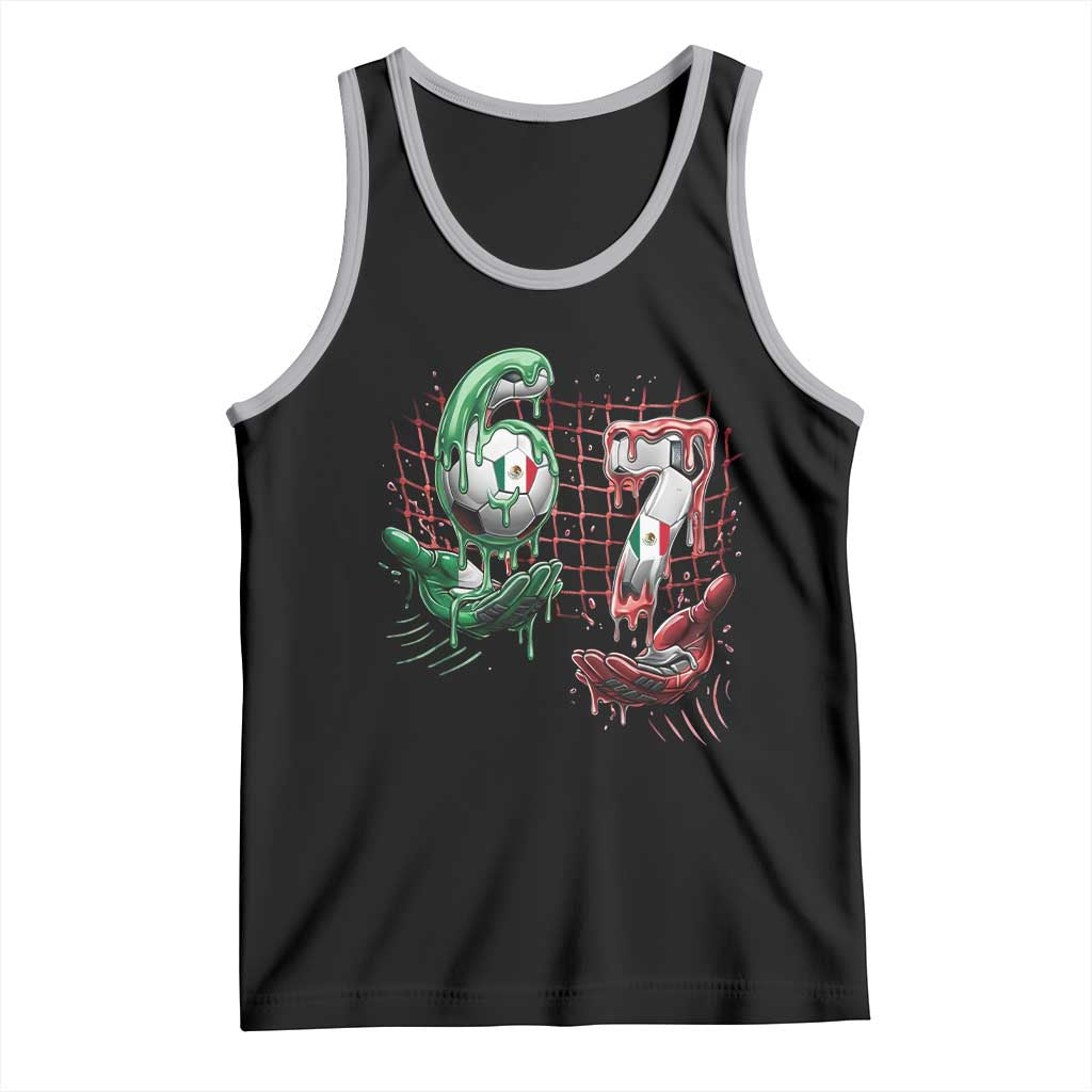 Drip Mexico Soccer Six Seven Meme Tank Top Mexicano Supporter Player Gift TS12 Black Athletic Heather Print Your Wear
