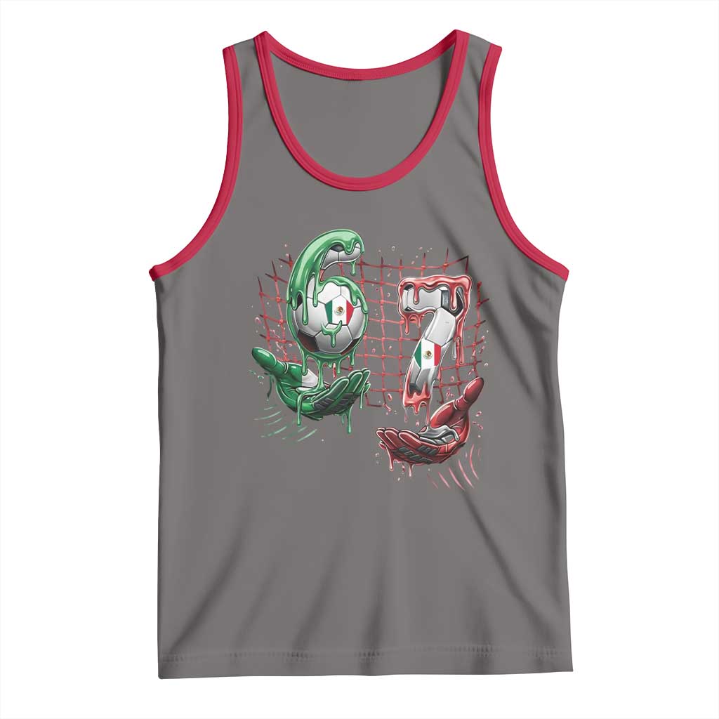Drip Mexico Soccer Six Seven Meme Tank Top Mexicano Supporter Player Gift TS12 Deep Heather Red Print Your Wear