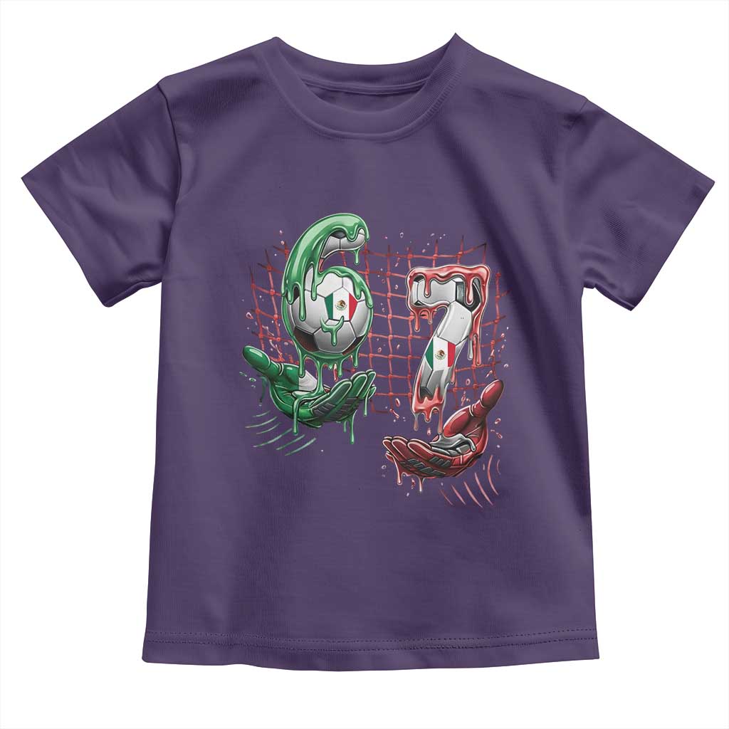 Drip Mexico Soccer Six Seven Meme Toddler T Shirt Mexicano Supporter Player Gift TS12 Purple Print Your Wear