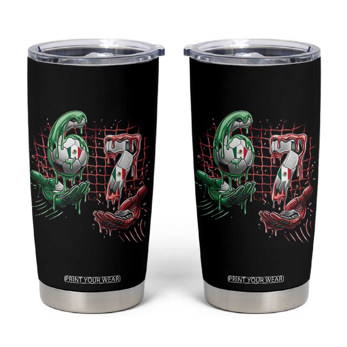 Drip Mexico Soccer Six Seven Meme Tumbler Cup Mexicano Supporter Player Gift TS12 Black Print Your Wear