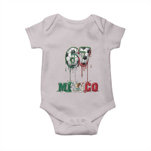 Funny Mexico Soccer 67 Meme Baby Onesie Chicano Soccer Lovers TS12 Ice Gray Print Your Wear