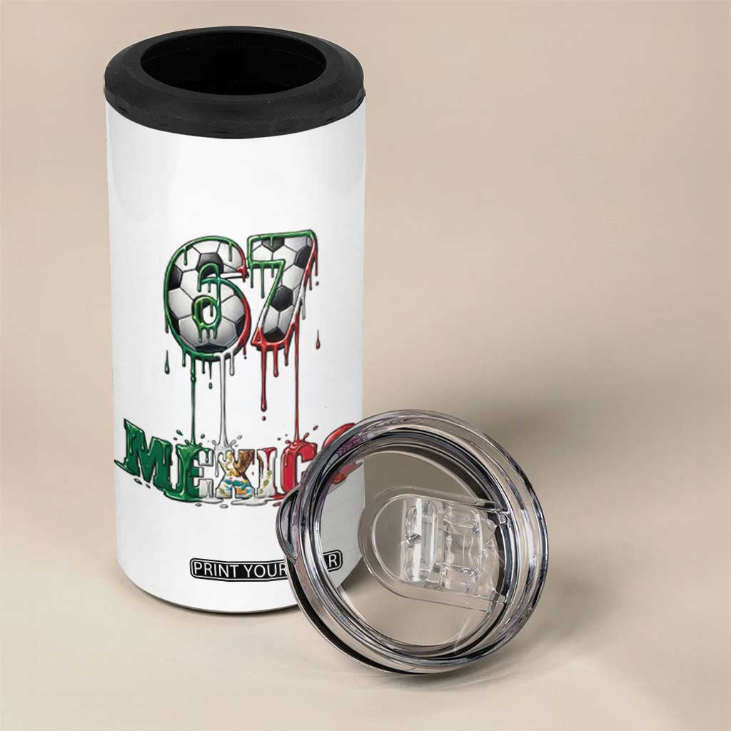 Funny Mexico Soccer 67 Meme 4 in 1 Can Cooler Tumbler Chicano Soccer Lovers TS12 Print Your Wear