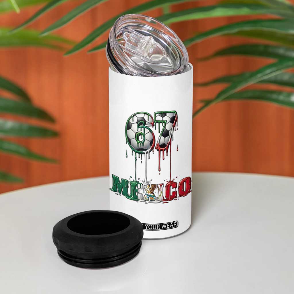 Funny Mexico Soccer 67 Meme 4 in 1 Can Cooler Tumbler Chicano Soccer Lovers TS12 Print Your Wear