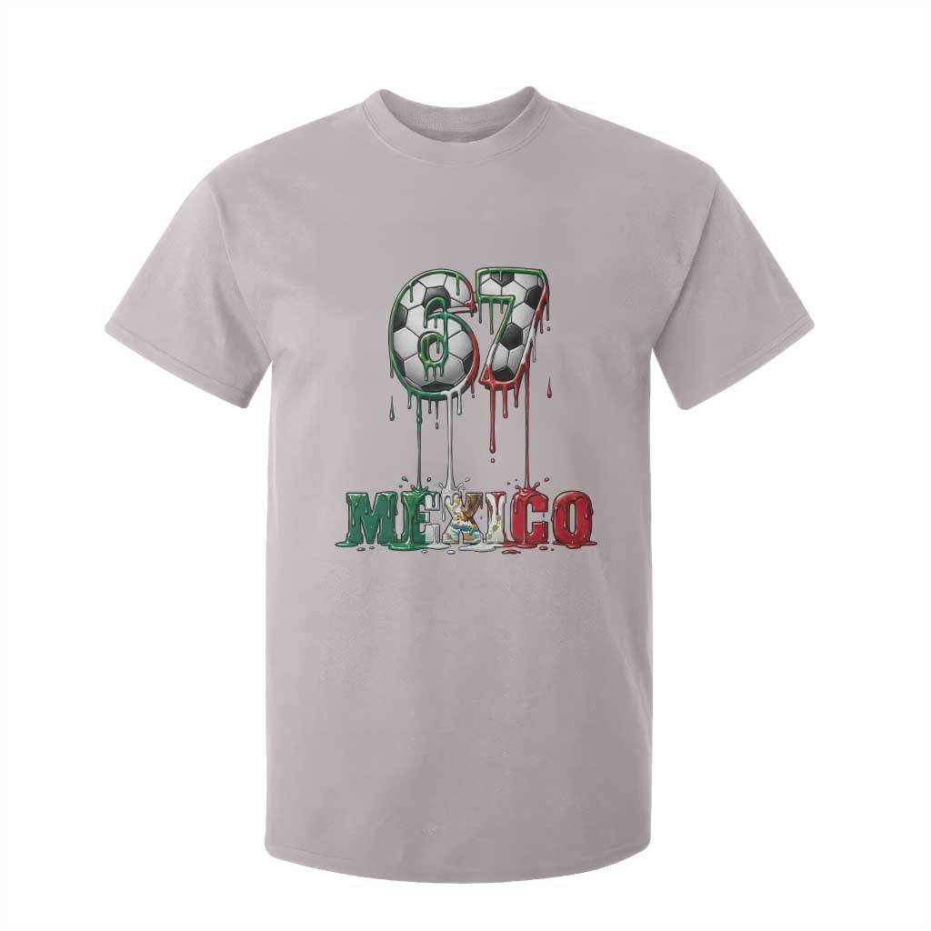 Funny Mexico Soccer 67 Meme T Shirt For Kid Chicano Soccer Lovers TS12 Ice Gray Print Your Wear