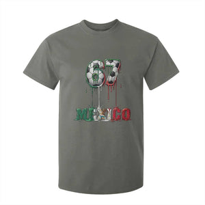 Funny Mexico Soccer 67 Meme T Shirt For Kid Chicano Soccer Lovers TS12 Military Green Print Your Wear