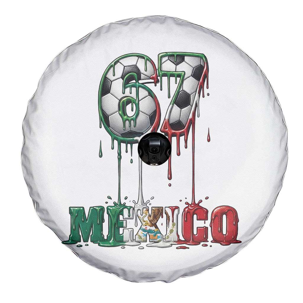 Funny Mexico Soccer 67 Meme Spare Tire Cover Chicano Soccer Lovers TS12 Print Your Wear