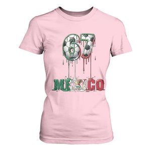 Funny Mexico Soccer 67 Meme T Shirt For Women Chicano Soccer Lovers TS12 Light Pink Print Your Wear