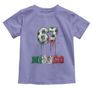 Funny Mexico Soccer 67 Meme Toddler T Shirt Chicano Soccer Lovers TS12 Violet Print Your Wear