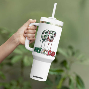 Funny Mexico Soccer 67 Meme Tumbler With Handle Chicano Soccer Lovers TS12 Print Your Wear