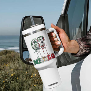 Funny Mexico Soccer 67 Meme Tumbler With Handle Chicano Soccer Lovers TS12 Print Your Wear