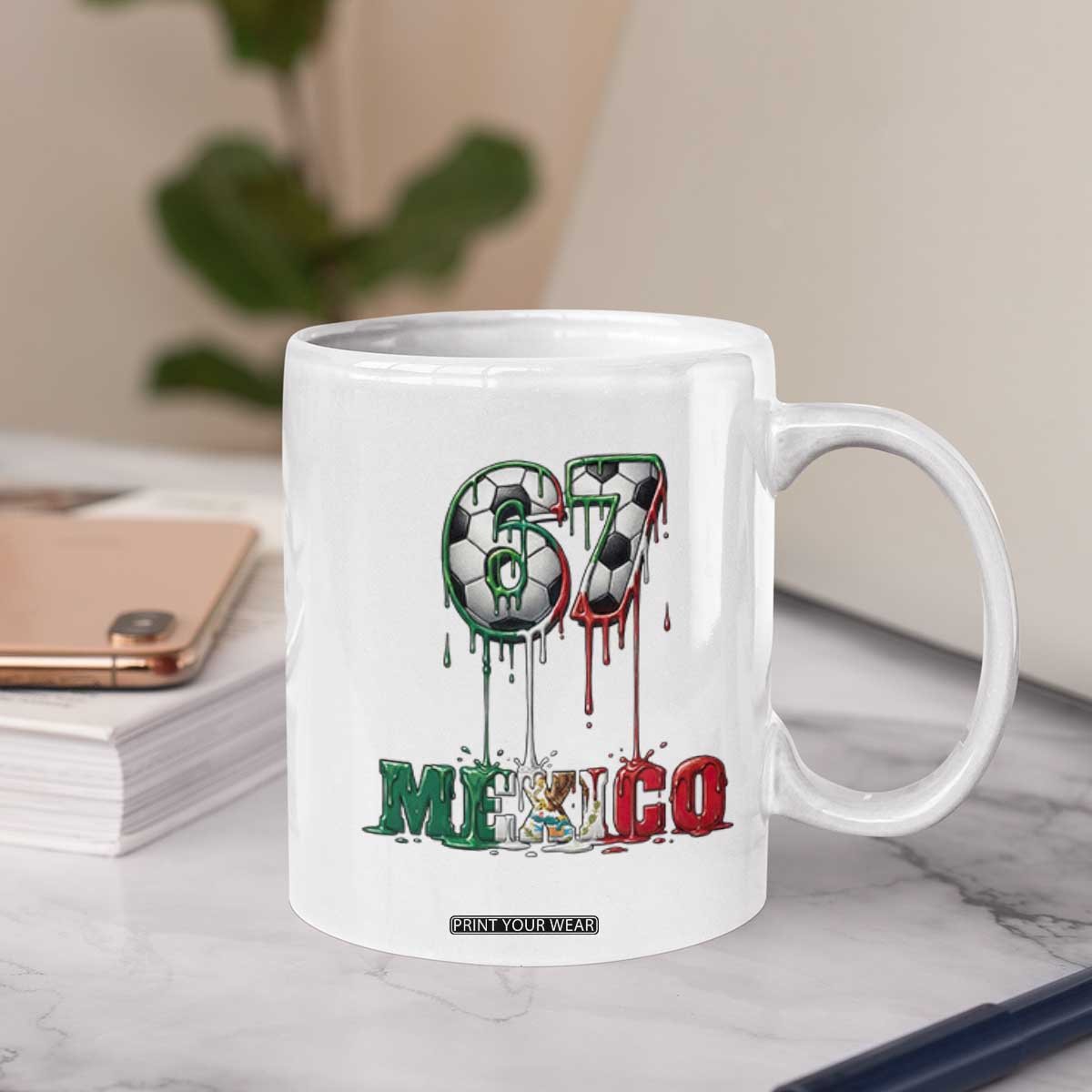 Funny Mexico Soccer 67 Meme Coffee Mug Chicano Soccer Lovers TS12 Print Your Wear