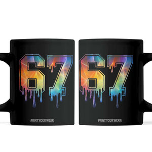 Funny Six Seven Prism Effect Printed Meme Coffee Mug TS12 Black Print Your Wear