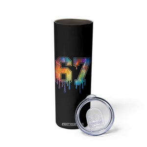 Funny Six Seven Prism Effect Printed Meme Skinny Tumbler TS12 Print Your Wear