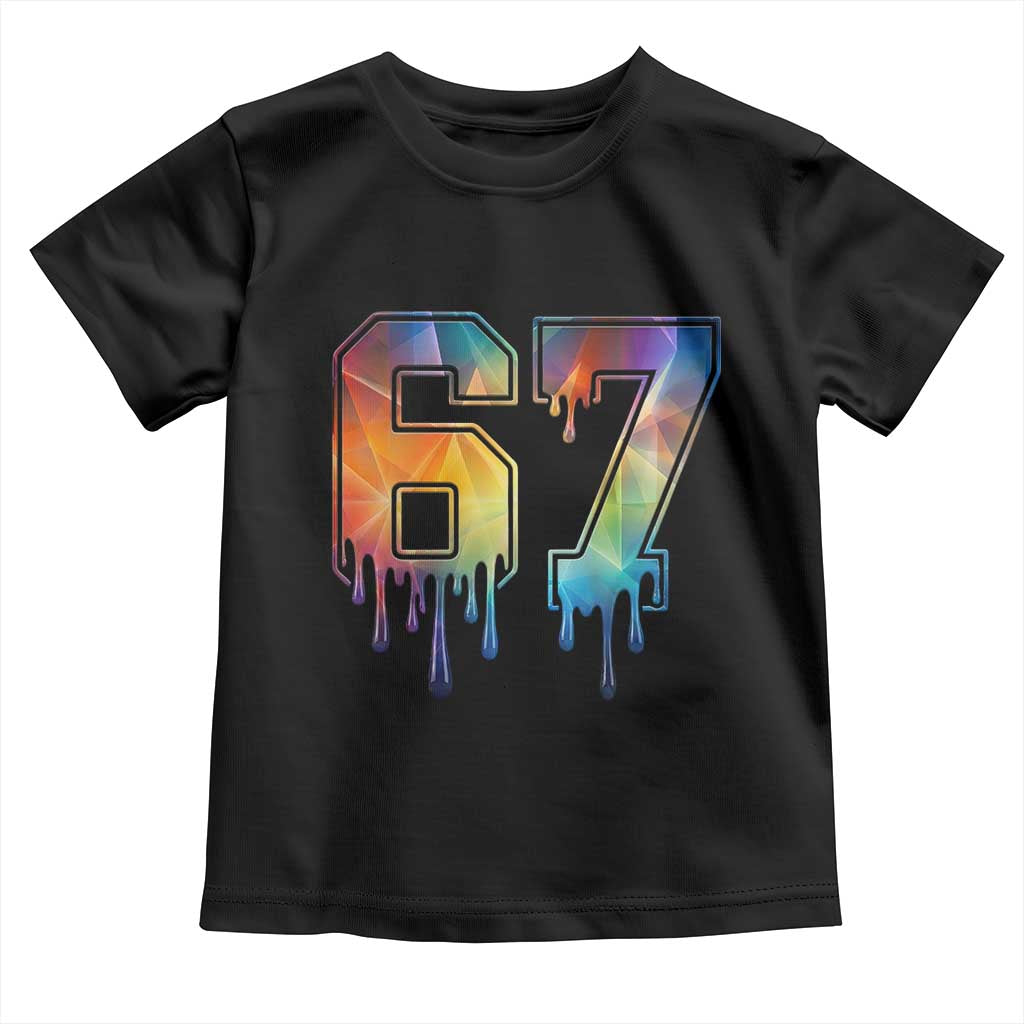 Funny Six Seven Prism Effect Printed Meme Toddler T Shirt TS12 Black Print Your Wear