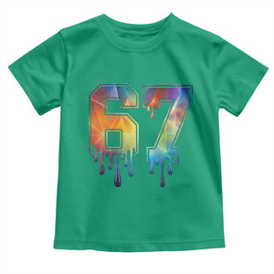 Funny Six Seven Prism Effect Printed Meme Toddler T Shirt TS12 Irish Green Print Your Wear
