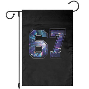 Prism Rainbow Effect Printed Garden Flag Six Seven 67 Meme TS12 Black Print Your Wear