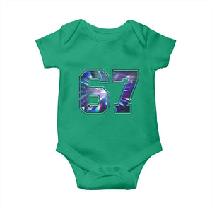 Prism Rainbow Effect Printed Baby Onesie Six Seven 67 Meme TS12 Irish Green Print Your Wear