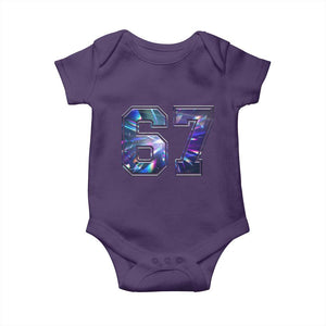 Prism Rainbow Effect Printed Baby Onesie Six Seven 67 Meme TS12 Purple Print Your Wear