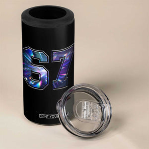 Prism Rainbow Effect Printed 4 in 1 Can Cooler Tumbler Six Seven 67 Meme TS12 Print Your Wear