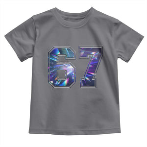 Prism Rainbow Effect Printed Toddler T Shirt Six Seven 67 Meme TS12 Charcoal Print Your Wear
