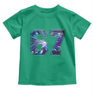 Prism Rainbow Effect Printed Toddler T Shirt Six Seven 67 Meme TS12 Irish Green Print Your Wear