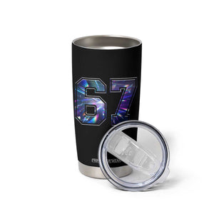 Prism Rainbow Effect Printed Tumbler Cup Six Seven 67 Meme TS12 Print Your Wear