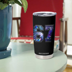 Prism Rainbow Effect Printed Tumbler Cup Six Seven 67 Meme TS12 Print Your Wear
