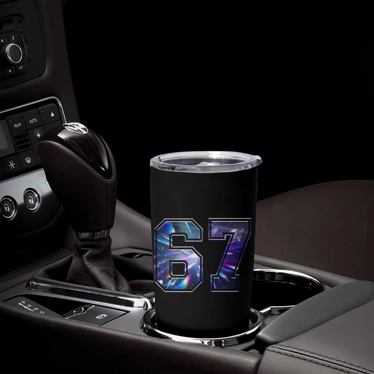 Prism Rainbow Effect Printed Tumbler Cup Six Seven 67 Meme TS12 Print Your Wear