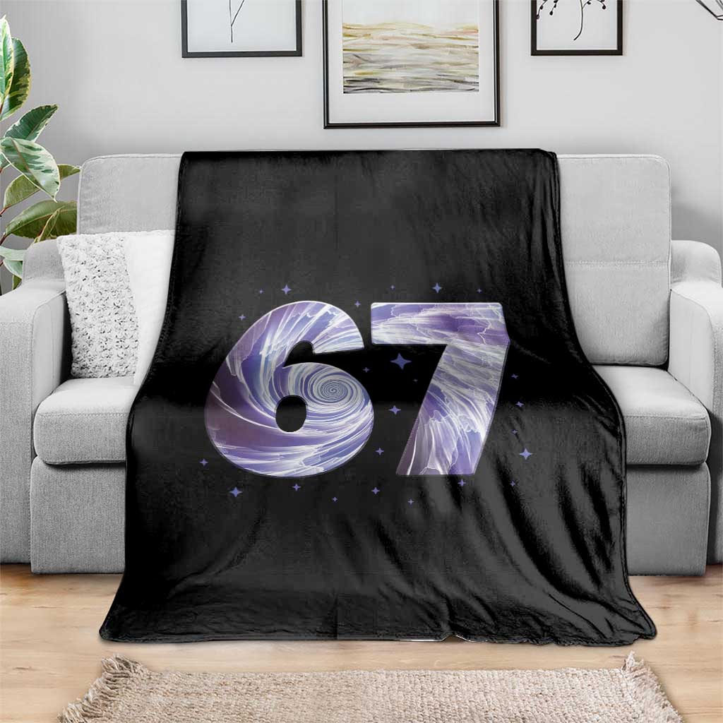 Swirl Effect Printed Six Seven Meme Throw Blanket Gen Z Alpha Gift TS12 Print Your Wear
