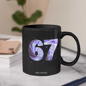 Swirl Effect Printed Six Seven Meme Coffee Mug Gen Z Alpha Gift TS12 Print Your Wear