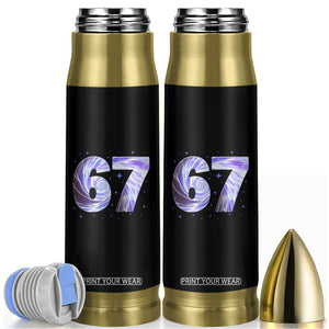 Swirl Effect Printed Six Seven Meme Bullet Tumbler Gen Z Alpha Gift TS12 Black Print Your Wear