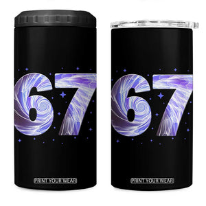 Swirl Effect Printed Six Seven Meme 4 in 1 Can Cooler Tumbler Gen Z Alpha Gift TS12 One Size: 16 oz Black Print Your Wear