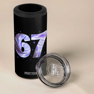 Swirl Effect Printed Six Seven Meme 4 in 1 Can Cooler Tumbler Gen Z Alpha Gift TS12 Print Your Wear
