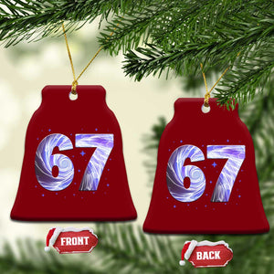 Swirl Effect Printed Six Seven Meme Ceramic Ornament Gen Z Alpha Gift TS12 Print Your Wear