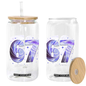 Swirl Effect Printed Six Seven Meme Glass Can Gen Z Alpha Gift TS12 Print Your Wear