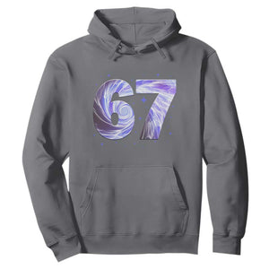 Swirl Effect Printed Six Seven Meme Hoodie Gen Z Alpha Gift TS12 Charcoal Print Your Wear