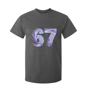 Swirl Effect Printed Six Seven Meme T Shirt For Kid Gen Z Alpha Gift TS12 Dark Heather Print Your Wear