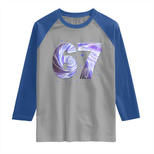 Swirl Effect Printed Six Seven Meme Raglan Shirt Gen Z Alpha Gift TS12 Sport Gray Royal Print Your Wear