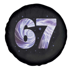 Swirl Effect Printed Six Seven Meme Spare Tire Cover Gen Z Alpha Gift TS12 Print Your Wear