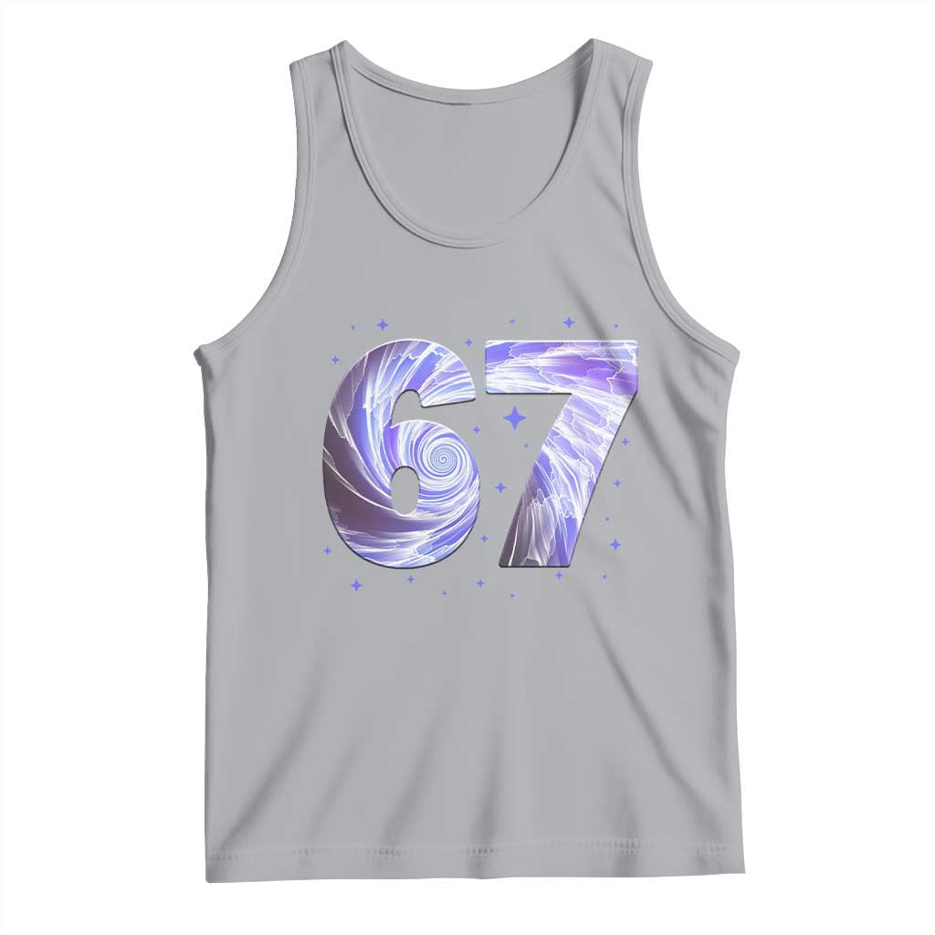 Swirl Effect Printed Six Seven Meme Tank Top Gen Z Alpha Gift TS12 Athletic Heather Print Your Wear