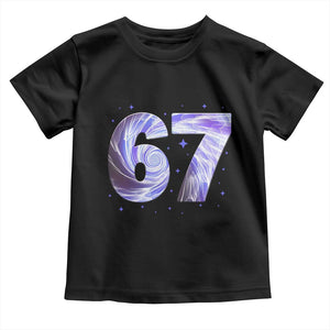 Swirl Effect Printed Six Seven Meme Toddler T Shirt Gen Z Alpha Gift TS12 Black Print Your Wear