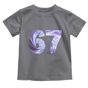 Swirl Effect Printed Six Seven Meme Toddler T Shirt Gen Z Alpha Gift TS12 Charcoal Print Your Wear