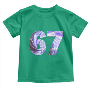 Swirl Effect Printed Six Seven Meme Toddler T Shirt Gen Z Alpha Gift TS12 Irish Green Print Your Wear