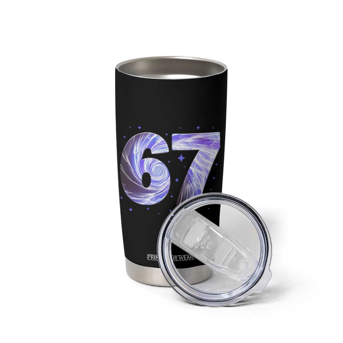Swirl Effect Printed Six Seven Meme Tumbler Cup Gen Z Alpha Gift TS12 Print Your Wear